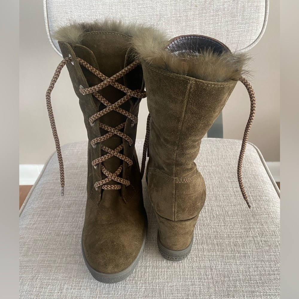 Aquatalia Ankle boots, soft suede with shearling lining